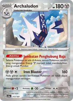 Kartu Archaludon dari Festival Terastal ex, nomor 113/187
