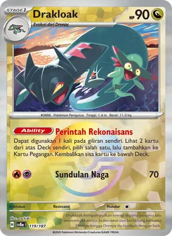 Kartu Drakloak dari Festival Terastal ex, nomor 119/187