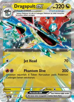 Kartu Dragapult ex dari Festival Terastal ex, nomor 120/187