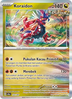 Kartu Koraidon dari Festival Terastal ex, nomor 122/187