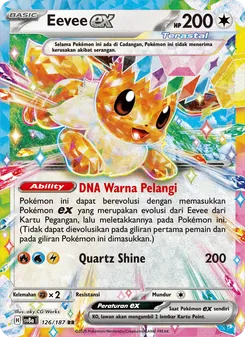 Kartu Eevee ex dari Festival Terastal ex, nomor 126/187