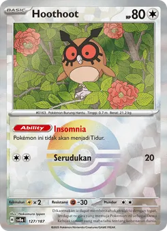 Kartu Hoothoot dari Festival Terastal ex, nomor 127/187