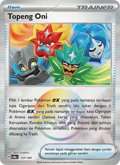 Kartu Topeng Oni dari Festival Terastal ex, nomor 137/187