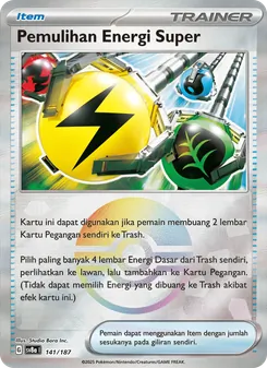 Kartu Pemulihan Energi Super dari Festival Terastal ex, nomor 141/187