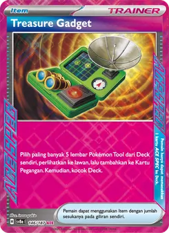Kartu Treasure Gadget dari Festival Terastal ex, nomor 146/187