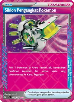 Kartu Siklon Pengangkat Pokémon dari Festival Terastal ex, nomor 149/187