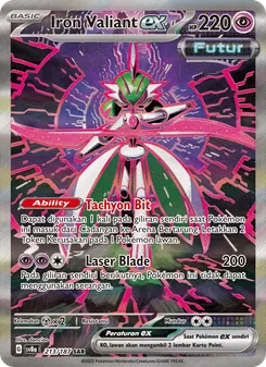 Kartu Iron Valiant ex dari Festival Terastal ex, nomor 213/187