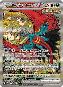 Kartu Roaring Moon ex dari Festival Terastal ex, nomor 218/187