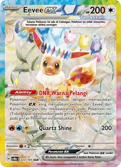Kartu Eevee ex dari Festival Terastal ex, nomor 223/187