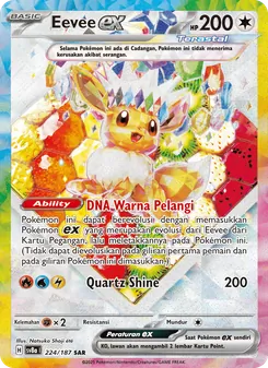 Kartu Eevee ex dari Festival Terastal ex, nomor 224/187