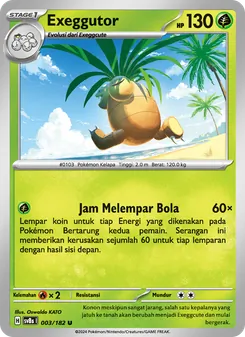 Kartu Exeggutor dari Kilat Rasi, nomor 003/182