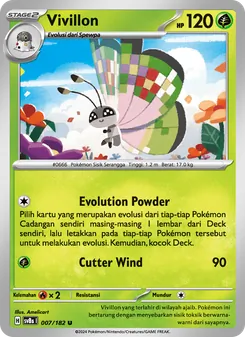 Kartu Vivillon dari Kilat Rasi, nomor 007/182