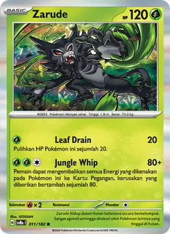 Kartu Zarude dari Kilat Rasi, nomor 011/182