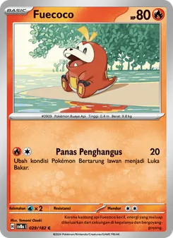 Kartu Fuecoco dari Kilat Rasi, nomor 029/182