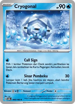Kartu Cryogonal dari Kilat Rasi, nomor 045/182