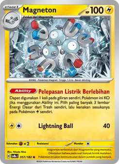 Kartu Magneton dari Kilat Rasi, nomor 057/182
