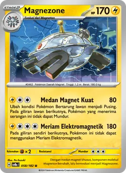 Kartu Magnezone dari Kilat Rasi, nomor 058/182