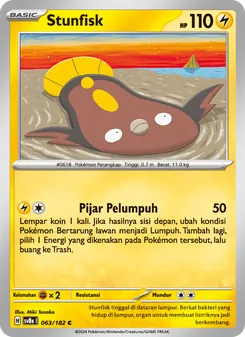 Kartu Stunfisk dari Kilat Rasi, nomor 063/182