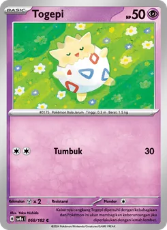Kartu Togepi dari Kilat Rasi, nomor 068/182