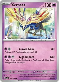 Kartu Xerneas dari Kilat Rasi, nomor 085/182