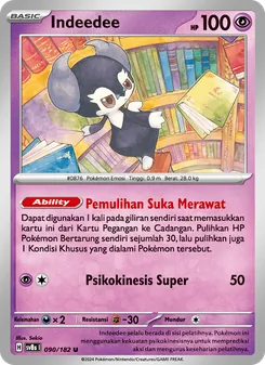Kartu Indeedee dari Kilat Rasi, nomor 090/182