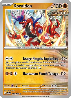 Kartu Koraidon dari Kilat Rasi, nomor 113/182