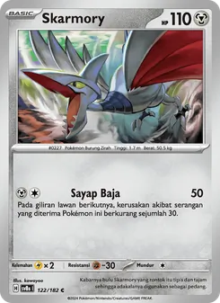 Kartu Skarmory dari Kilat Rasi, nomor 122/182