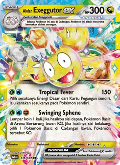 Kartu Alolan Exeggutor ex dari Kilat Rasi, nomor 131/182