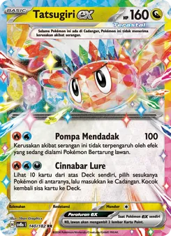 Kartu Tatsugiri ex dari Kilat Rasi, nomor 140/182