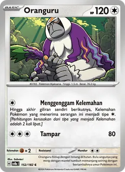 Kartu Oranguru dari Kilat Rasi, nomor 152/182