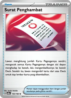 Kartu Surat Penghambat dari Kilat Rasi, nomor 163/182