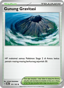 Kartu Gunung Gravitasi dari Kilat Rasi, nomor 181/182