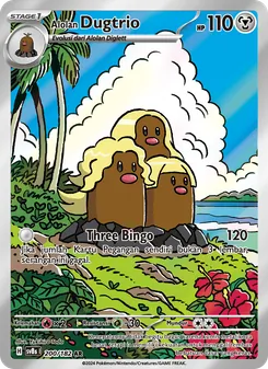 Kaart Alolan Dugtrio uit สเตลลาร์สายฟ้าฟาด, nummer 200/182