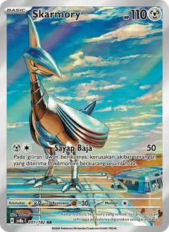 Kaart Skarmory uit สเตลลาร์สายฟ้าฟาด, nummer 201/182
