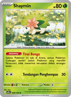 Kartu Shaymin dari Ikatan Takdir, nomor 008/139