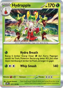 Kartu Hydrapple dari Ikatan Takdir, nomor 017/139