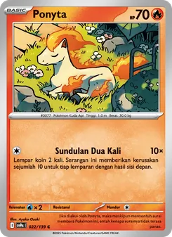 Kartu Ponyta dari Ikatan Takdir, nomor 022/139