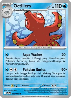 Kartu Octillery dari Ikatan Takdir, nomor 032/139