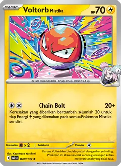 Kartu Voltorb <Mistika> dari Ikatan Takdir, nomor 040/139