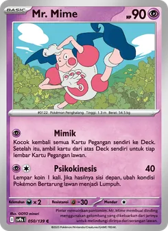 Kartu Mr. Mime dari Ikatan Takdir, nomor 050/139