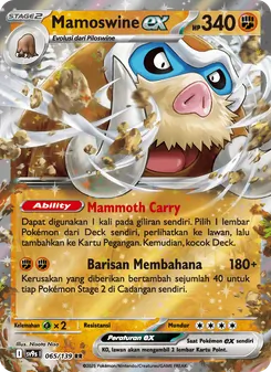 Kartu Mamoswine ex dari Ikatan Takdir, nomor 065/139