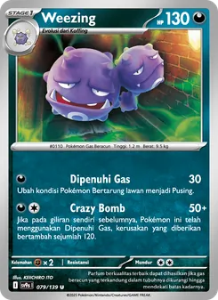 Kartu Weezing dari Ikatan Takdir, nomor 079/139