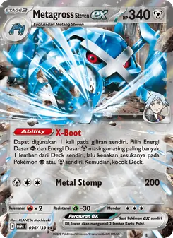 Kartu Metagross <Steven> ex dari Ikatan Takdir, nomor 096/139