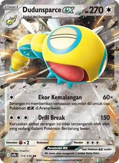Kartu Dudunsparce ex dari Ikatan Takdir, nomor 113/139