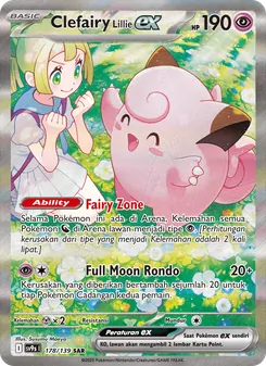 Kartu Clefairy <Lillie> ex dari Ikatan Takdir, nomor 178/139
