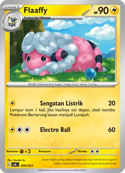 Kartu Flaaffy dari Sprigatito & Lucario ex, nomor 006/21