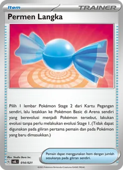 Kartu Permen Langka dari Sprigatito & Lucario ex, nomor 014/21