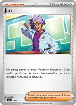 Kartu Jim dari Sprigatito & Lucario ex, nomor 017/21