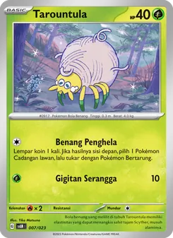 Kartu Tarountula dari Fuecoco & Ampharos ex, nomor 007/23