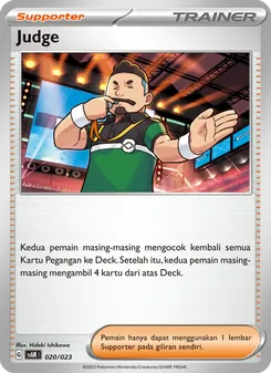 Kartu Judge dari Fuecoco & Ampharos ex, nomor 020/23